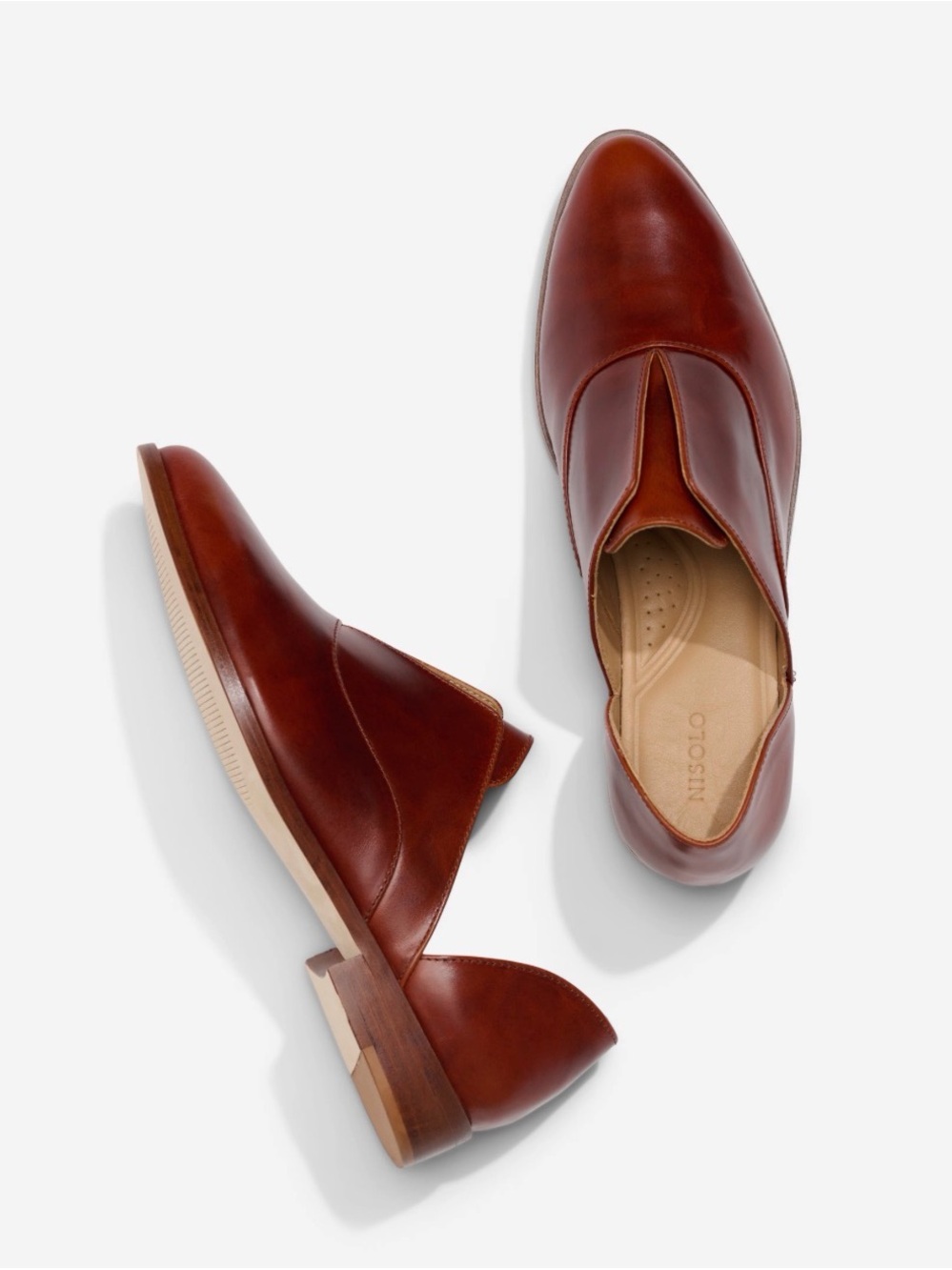 Nisolo Chestnut Leather Slip-On Loafers